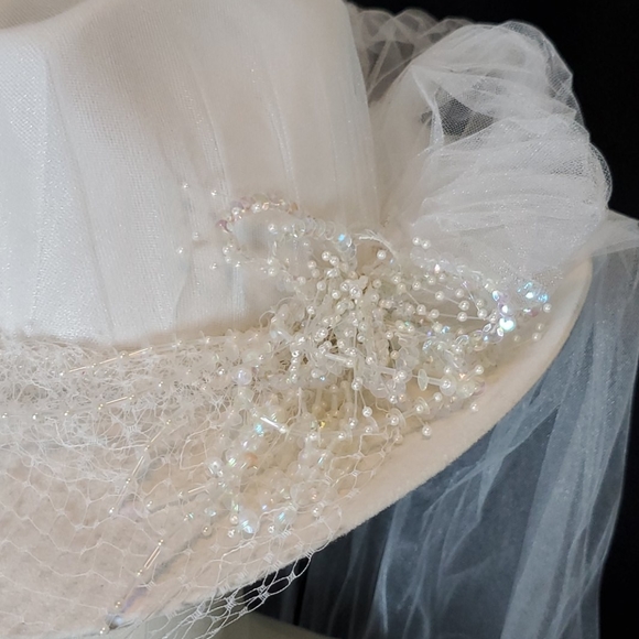 Bailey 7 1/8 western wedding bridal hat - Picture 8 of 13
